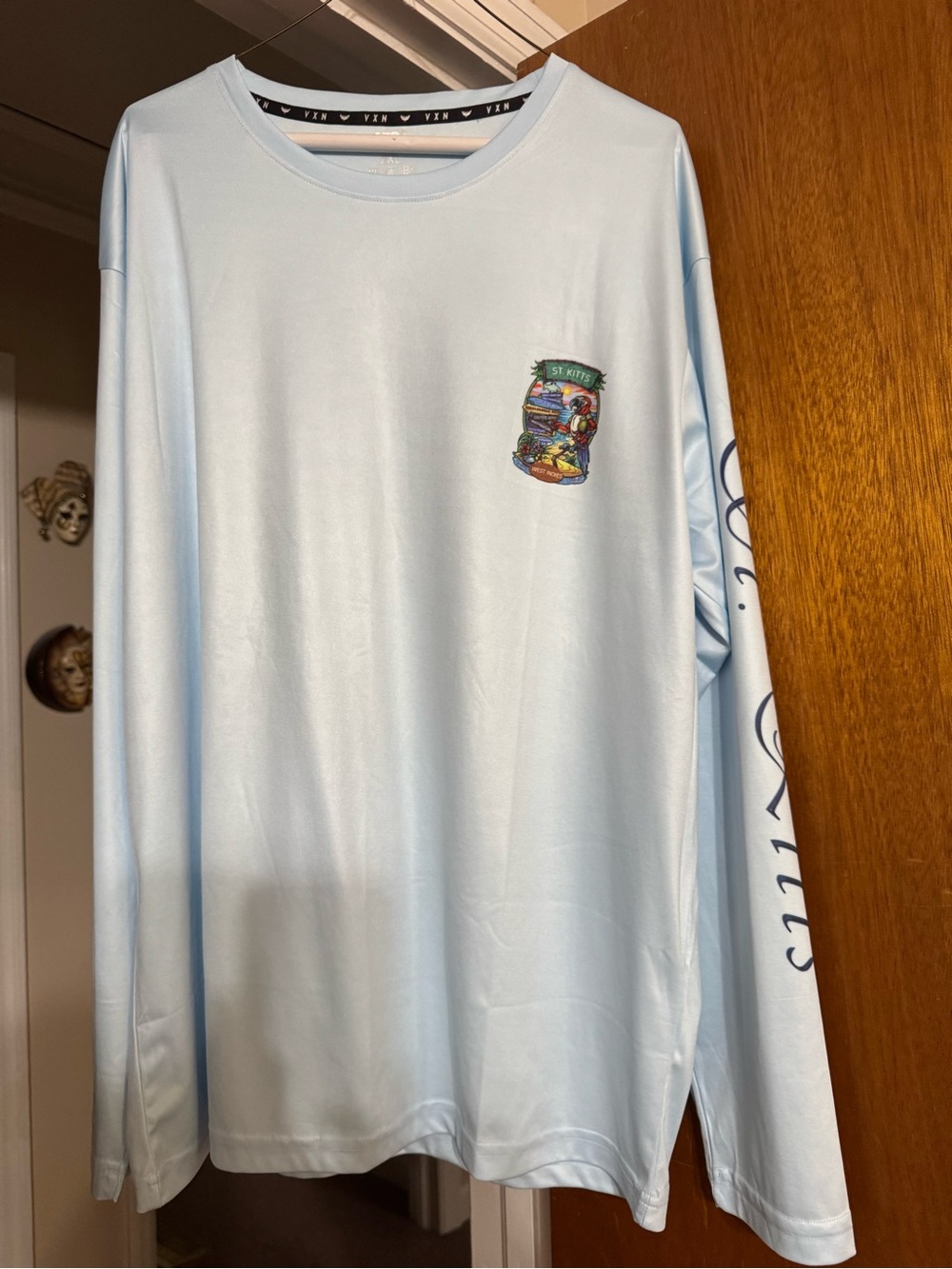 Light Blue Long-Sleeve Men’s Graphic Tee